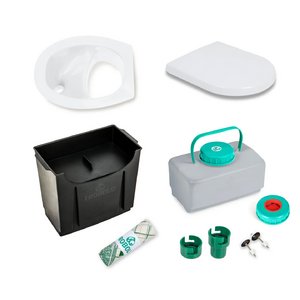 TROBOLO DIY Set Trockentrenntoilette weiß mit Kunststoffsitz