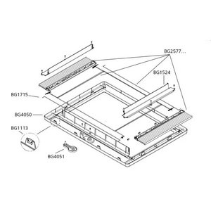 Dometic Innenrahmen komplett für Midi Heki (neu) Bügelversion