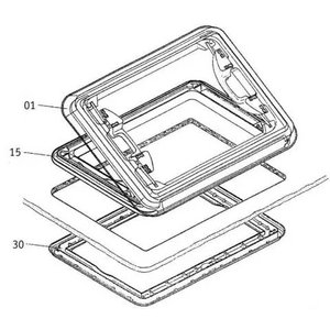 Dometic Innenrahmen elfenbein ohne Anbauteile für Heki 1