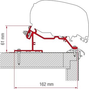 Fiamma F80/F65 Kit Caravan Roof Markisen Adapter