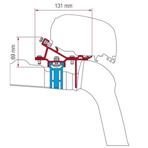 Fiamma Markisenadapter F80/65 Kit VW Crafter / MAN TGE