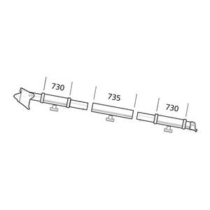 Thule Klemmprofil komplett für Residence / Panorama Serie 6 Auszug 2,5 m