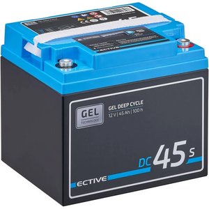 ECTIVE DC 45S GEL Deep Cycle mit LCD-Anzeige 45Ah Versorgungsbatterie