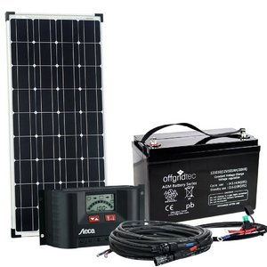 Offgridtec 100 Watt Solaranlage BIG-L 100W 101Ah 12V Komplettsystem