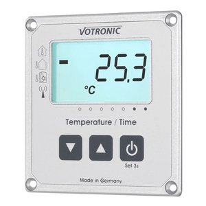 Votronic LCD-Thermometer / Uhr S Anzeige Marineversion