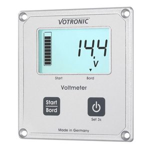 Votronic LCD-Voltmeter S für SR u. MPP Laderegler