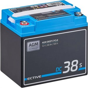 ECTIVE DC 38S AGM Deep Cycle mit LCD-Anzeige 38Ah Versorgungsbatterie (0% MwSt.)