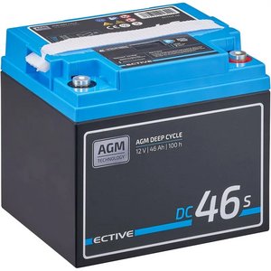 ECTIVE DC 46S AGM Deep Cycle mit LCD-Anzeige 46Ah Versorgungsbatterie (0% MwSt.)