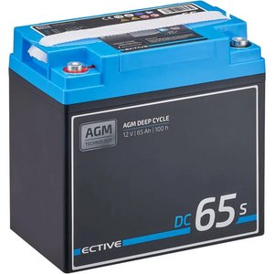 ECTIVE DC 65S AGM Deep Cycle mit LCD-Anzeige 65Ah Versorgungsbatterie (0% MwSt.)