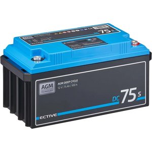 ECTIVE DC 75S AGM Deep Cycle mit LCD-Anzeige 75Ah Versorgungsbatterie (0% MwSt.)