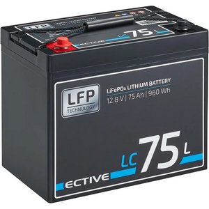 ECTIVE LC 75L 12V LiFePO4 Lithium Versorgungsbatterie 75 Ah (0% MwSt.)