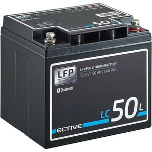 ECTIVE LC 50L BT 12V LiFePO4 Lithium Versorgungsbatterie 50 Ah (0% MwSt.)