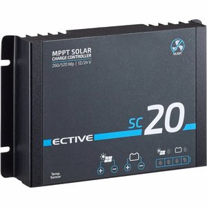 ECTIVE SC 20 SILENT Lüfterloser MPPT Solar-Laderegler für 12/24V Versorgungsbatterien 240Wp/480Wp 50V 20A (0% MwSt.)